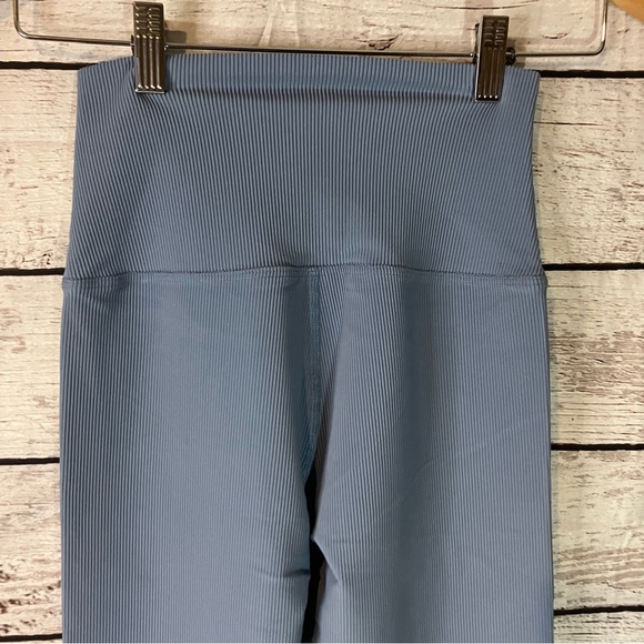 Beach Riot Ayla High Rise Ribbed Leggings in Blue - Picture 6 of 9